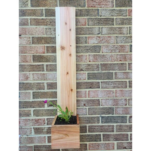 Custom Wooden Address Planter Box  | Rustic Welcome Door Hanger - Picture 2 of 7